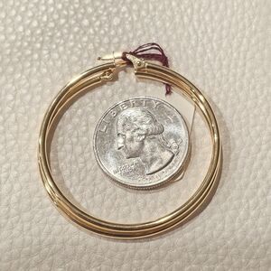 🎀💕18K Real Gold Hoop XL Earrings💕🎀
